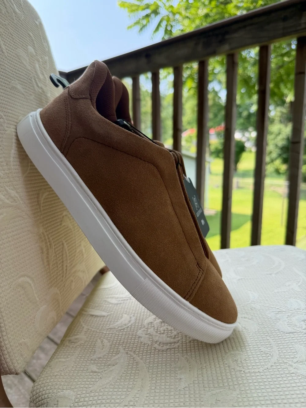 George Men’s Brown Faux Suede Slip-On Sneakers US 8.5 / UK 7.5 NWT